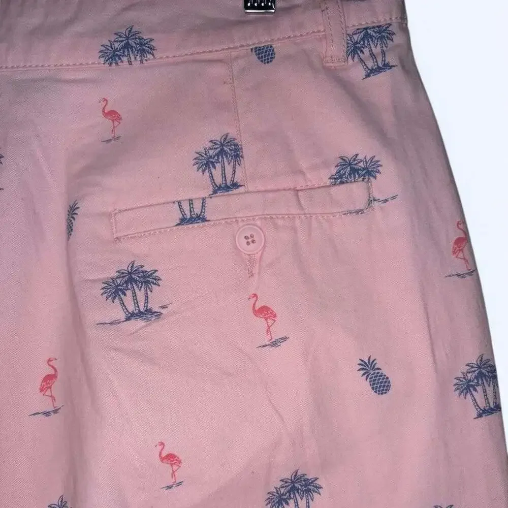 Company Eighty One Tropical Print Stretch Shorts Pink Size 34